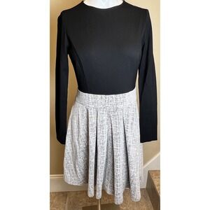 Ralph Lauren Women's Jersey Fit-and-Flare Dress -size 8 Black Gray